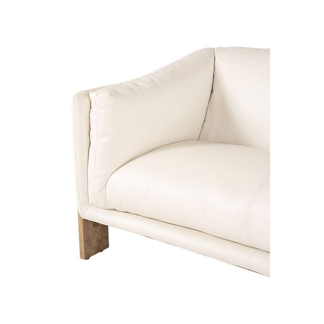 Buy Online Albus Two Seater Sofa WHITE LEATHER Marina Home Interiors UAE
