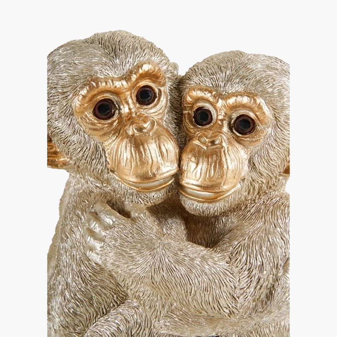 その他 WASELEY BEAR&MARCEL MONKEY Marcel Baby Monkey - GOLD POLYRESIN | Marina Home UAE