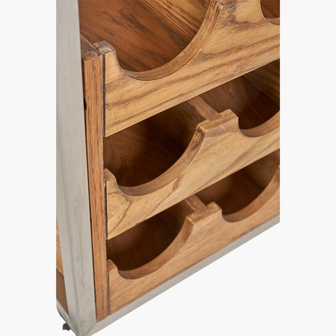 Freestanding oak wine rack online
