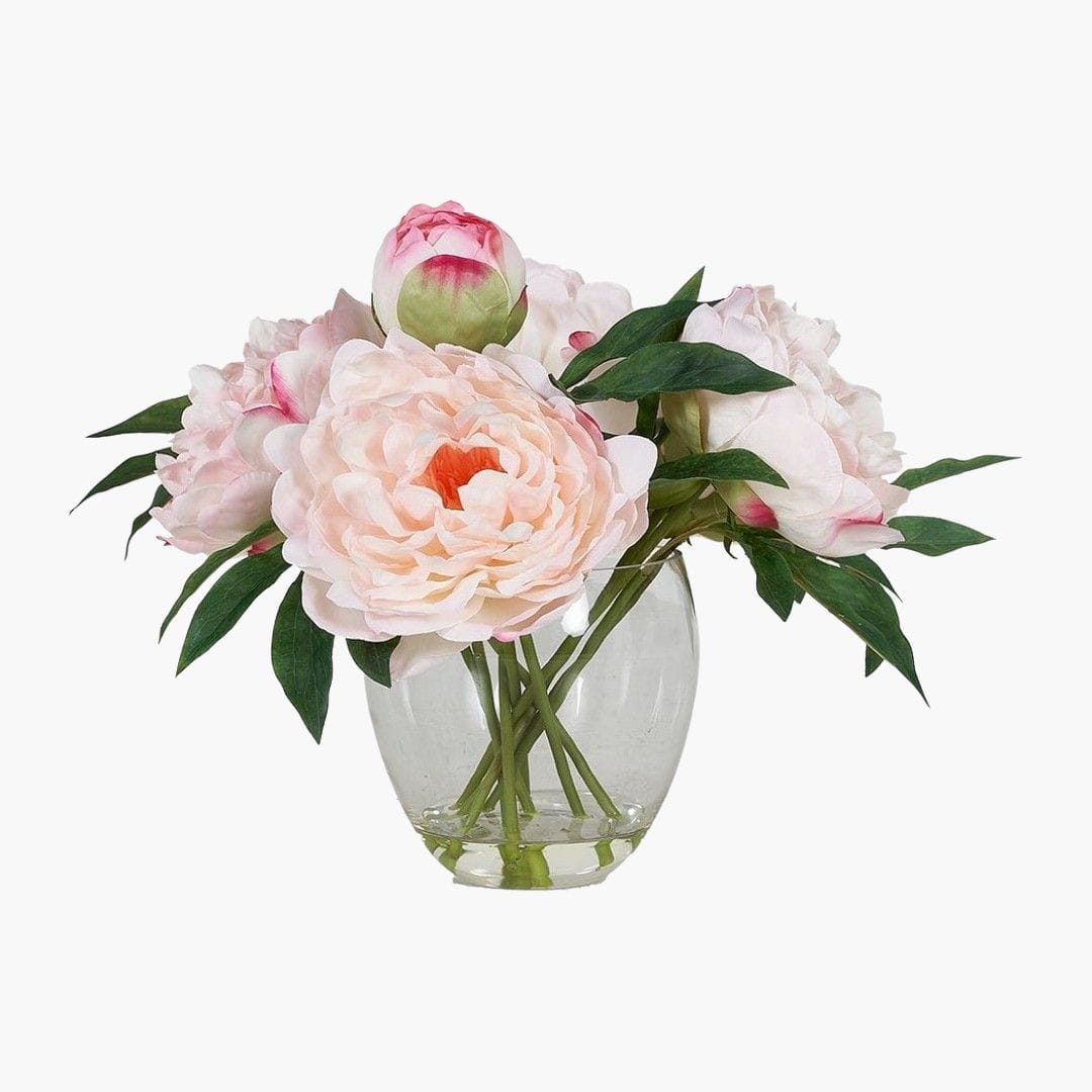 Peony Flower ORANGE GLASS Marina Home UAE