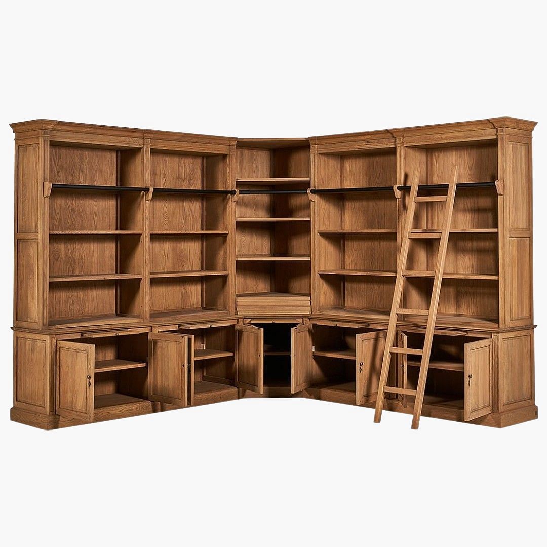 Banquo Library Cabinet - BROWN WOOD | Marina Home UAE