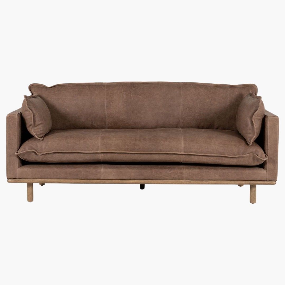 Buy Online Wagerb Three Seater Sofa,BROWN,LEATHER Marina Home - Main Image