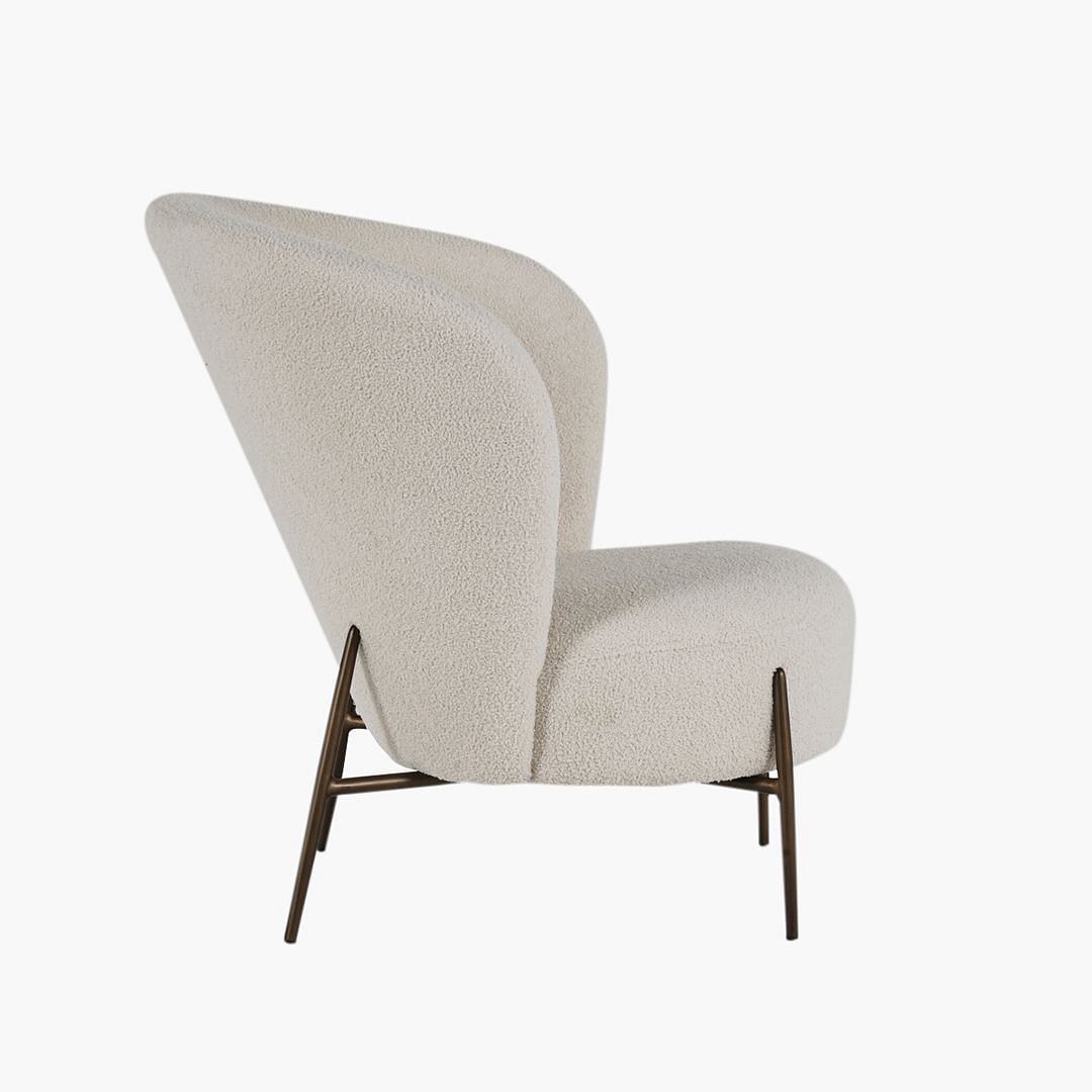 Buy Online Orbit Lounge Chair With Foot Stool GREY FABRIC Marina Home Interiors UAE