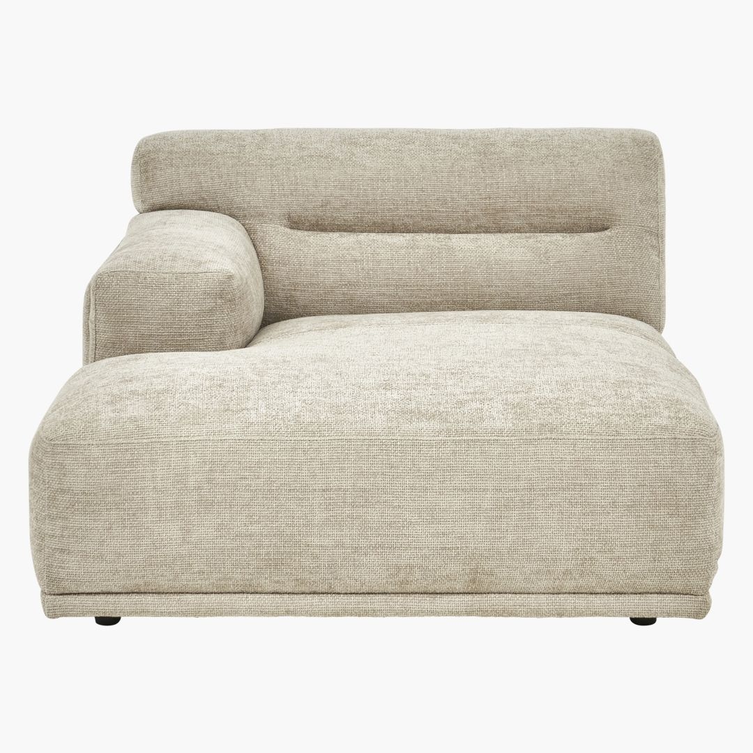 Buy Online CARMEL ARM LEFT CHAISE LOUNGE,BROWN,POLYESTER