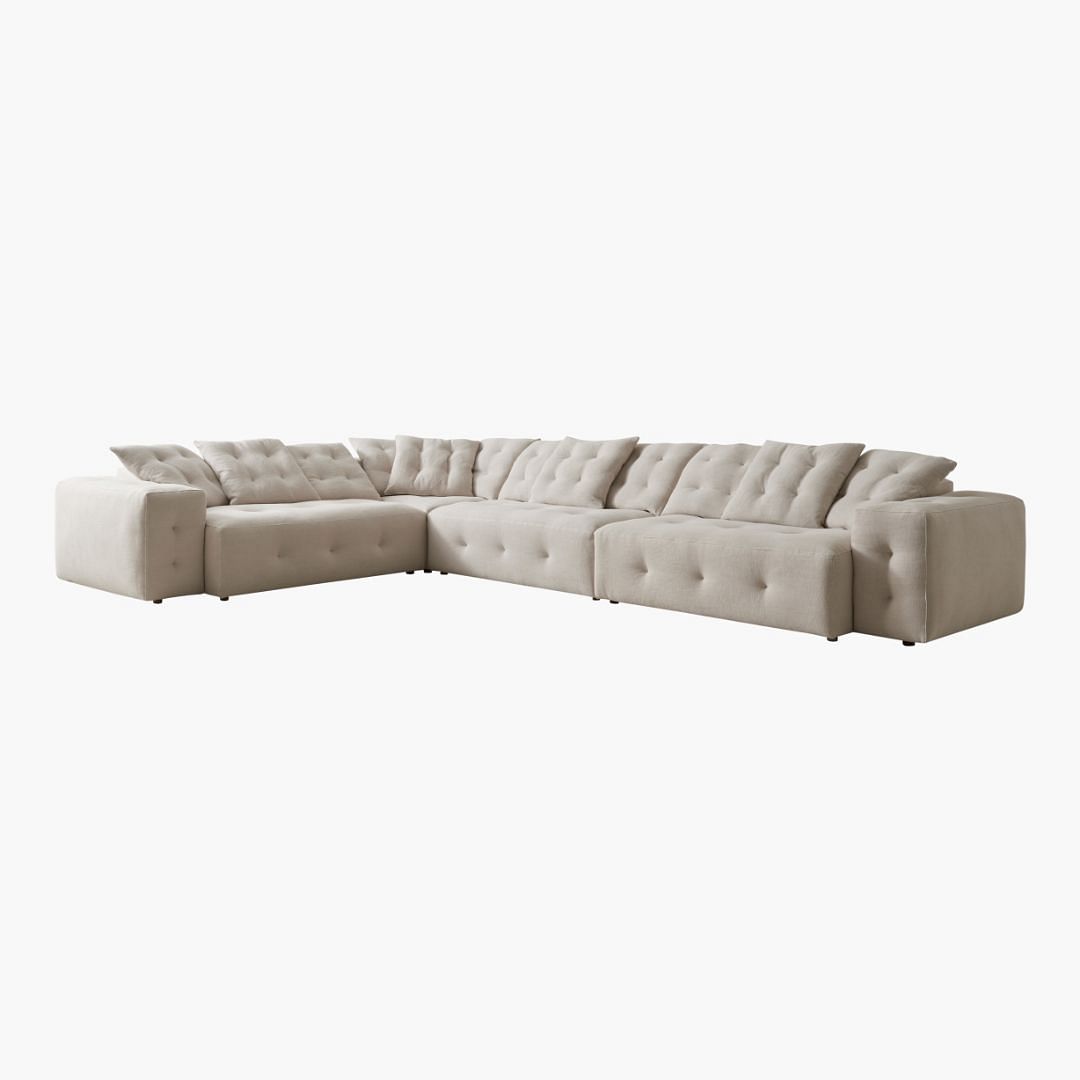 Buy Online Cortado 1.5 Seater Sofa BROWN FABRIC Marina Home Interiors UAE