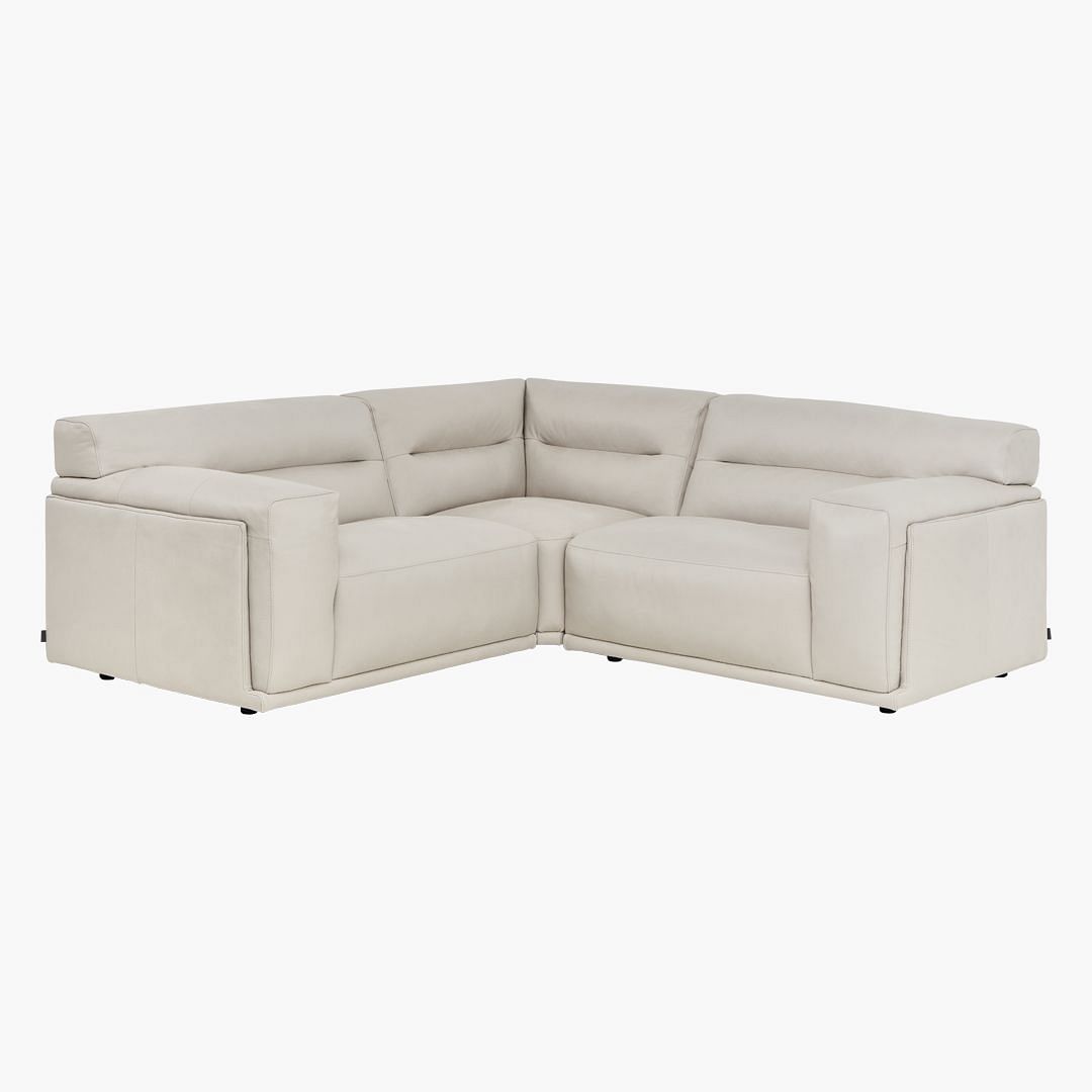 Leather couch with chaise lounge online